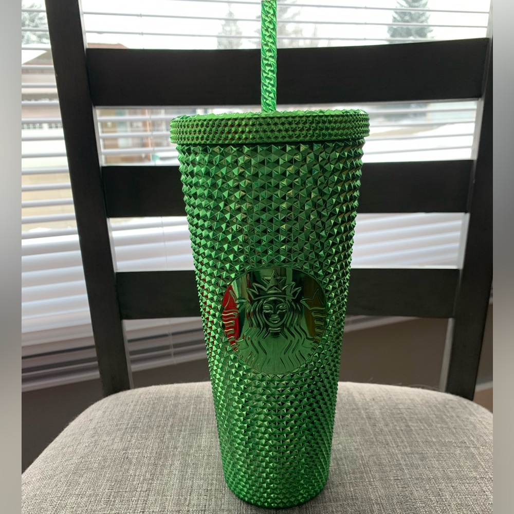 NEW Starbucks Holiday 2023 Green Metallic Venti/24oz Tumbler